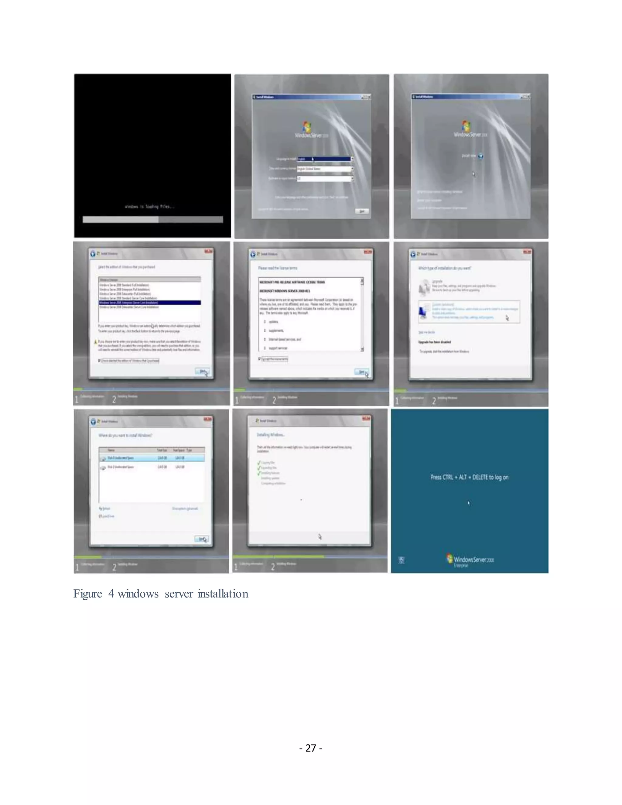 - 27 -
Figure 4 windows server installation
 