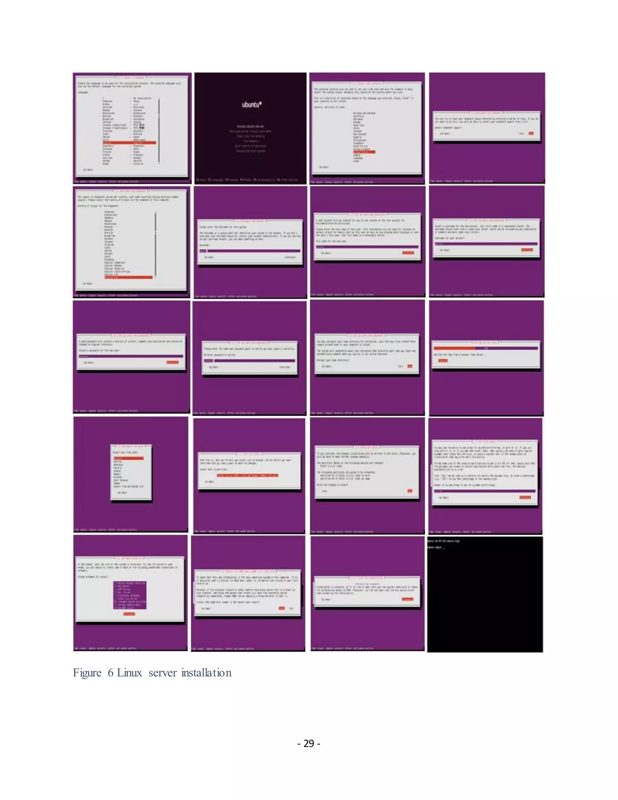 - 29 -
Figure 6 Linux server installation
 