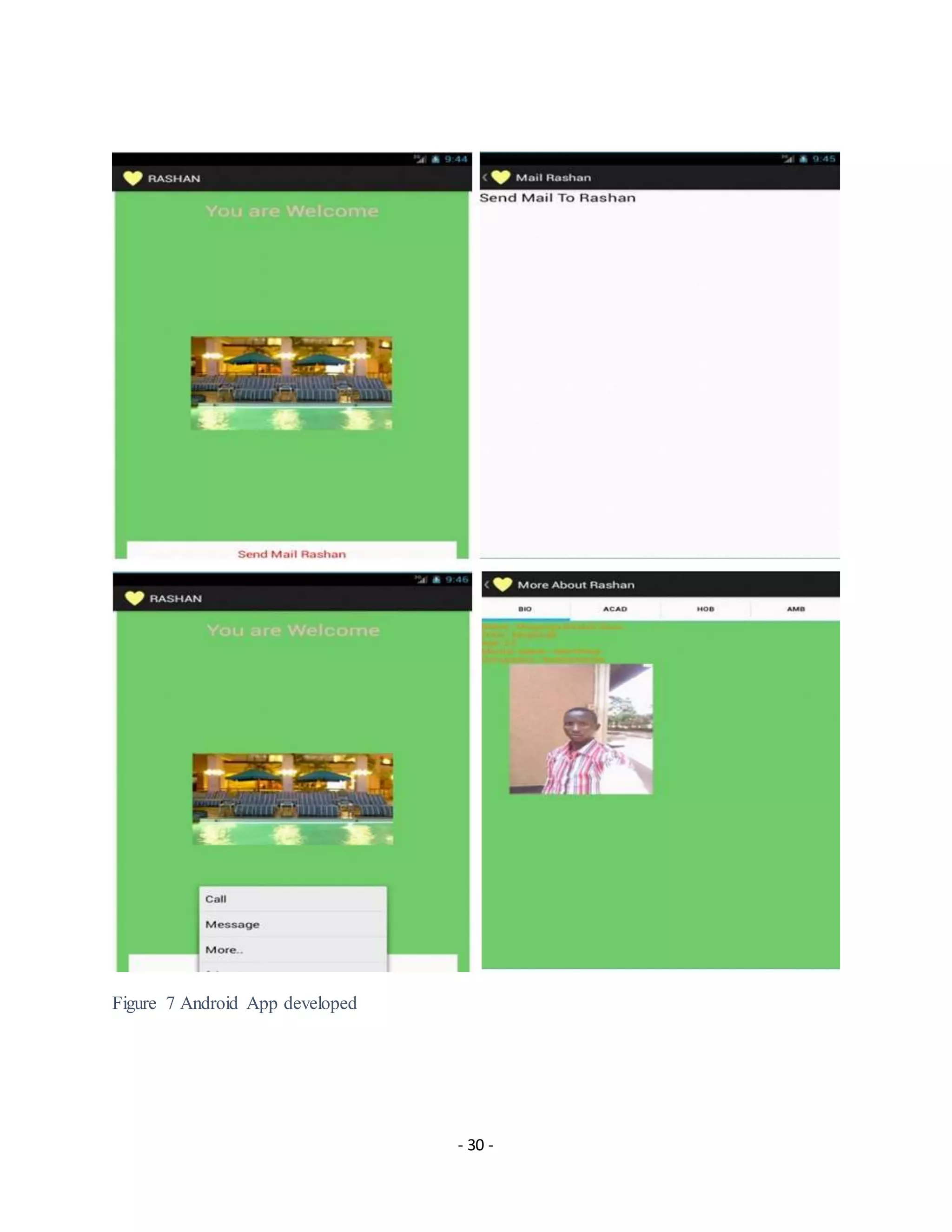- 30 -
Figure 7 Android App developed
 