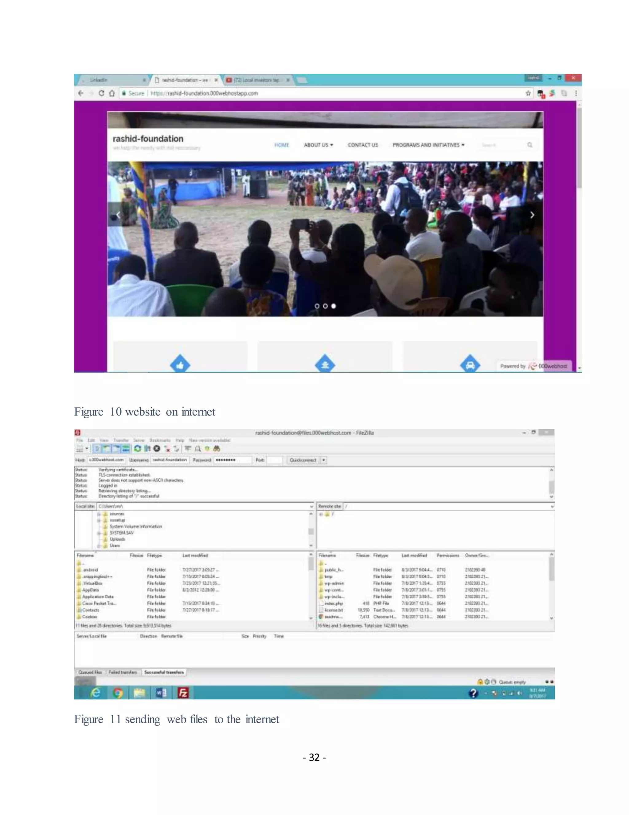 - 32 -
Figure 10 website on internet
Figure 11 sending web files to the internet
 