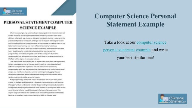 Best 3 Computer Science Personal Statement Examples