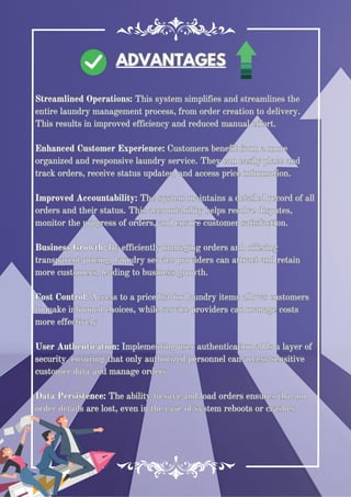 Computer Science Project- Laundry Management System