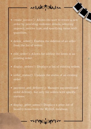 Computer Science Project- Laundry Management System