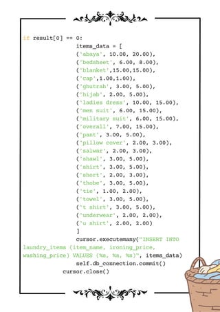 Computer Science Project- Laundry Management System