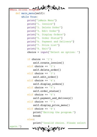 Computer Science Project- Laundry Management System