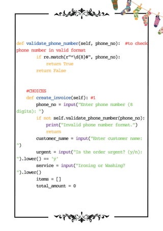 Computer Science Project- Laundry Management System