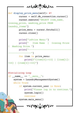 Computer Science Project- Laundry Management System