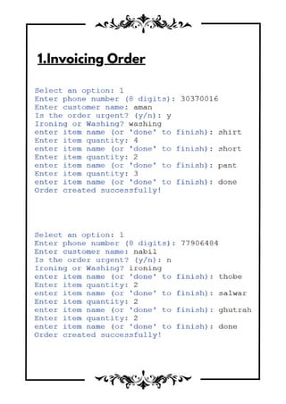 Computer Science Project- Laundry Management System