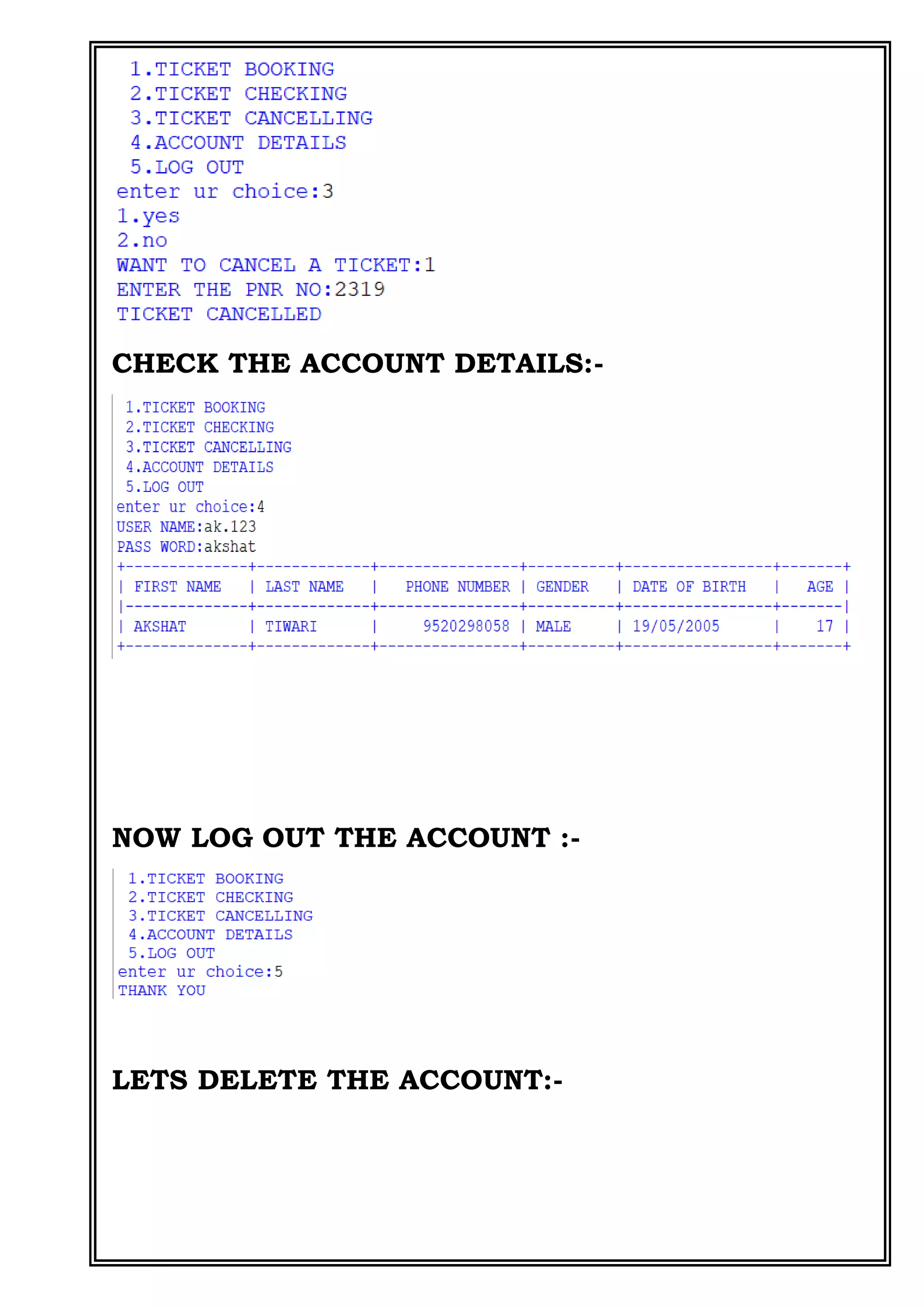 COMPUTER SCIENCE PROJECT OF RAILWAY RESERVATION SYSTEM PYTHON ...