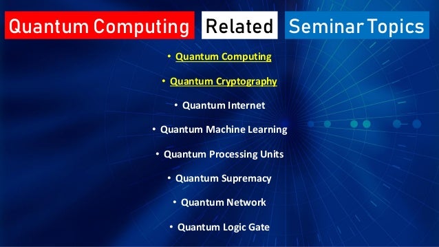 research seminar topics for computer science