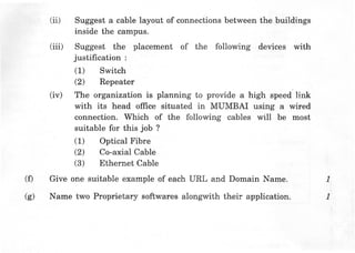 CBSE XII COMPUTER SCIENCE QUESTION PAPER