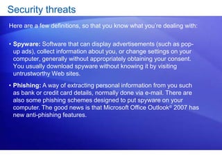Free Internet Security Software.</li></li></ul><li>Intro Items<br />First things first: Take care of your computer<br />