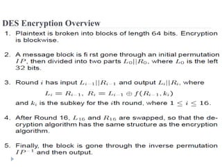 DES Encryption Overview
 