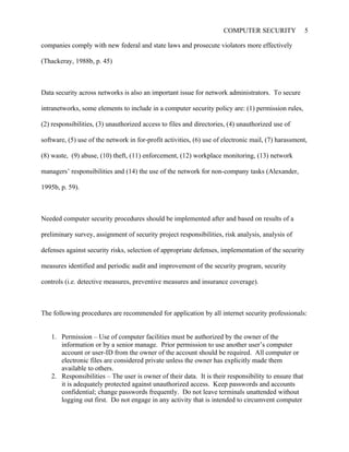 Computer Security Policy | PDF