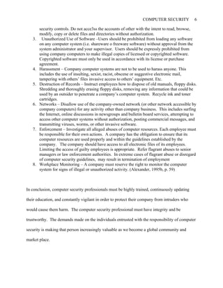 Computer Security Policy | PDF