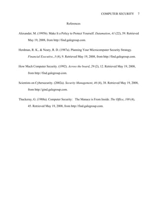 Computer Security Policy | PDF