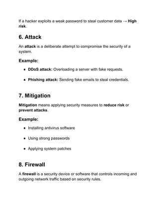 Computer Security Terminologies - protecting networks and data from ...
