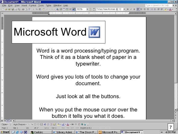 How do you get a blank page for typing in Microsoft Windows?