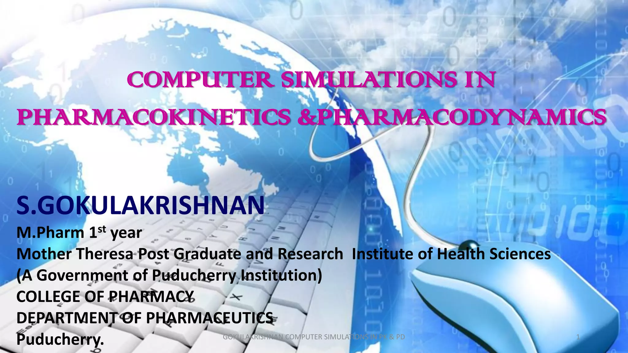 Computer simulations in pharmacokinetics and pharmacodynamics | PDF