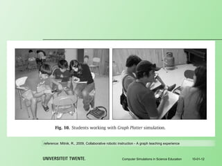 10-01-12 Computer Simulations in Science Education reference:  Mitnik, R., 2009, Collaborative robotic instruction - A graph teaching experience 
