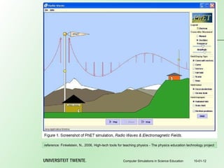 10-01-12 Computer Simulations in Science Education reference:  Finkelstein, N., 2006, High-tech tools for teaching physics - The physics education technology project 