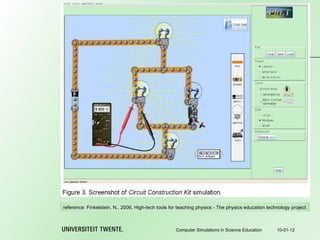 10-01-12 Computer Simulations in Science Education reference:  Finkelstein, N., 2006, High-tech tools for teaching physics - The physics education technology project 