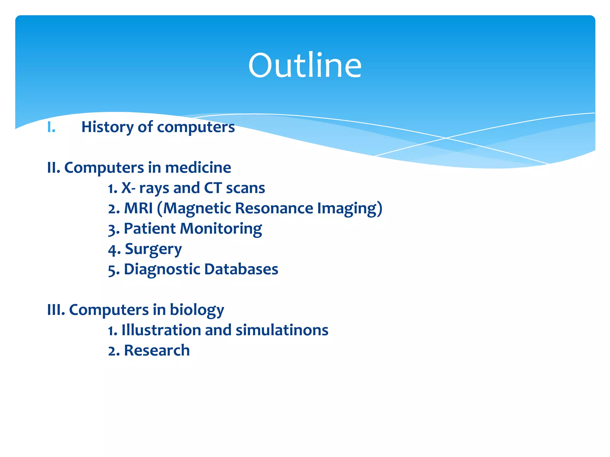 Computers in medicine and biology PPT