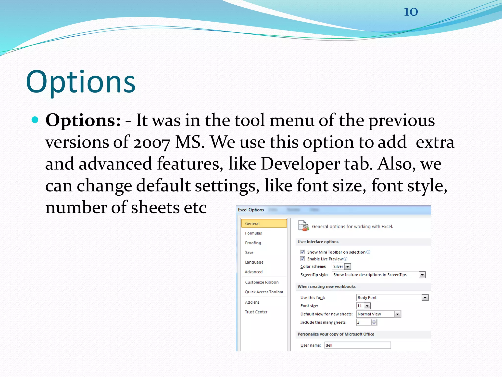 Computer skills excel2010 2 | PPT