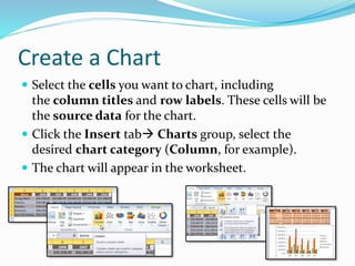 Computer skills excel2010 5