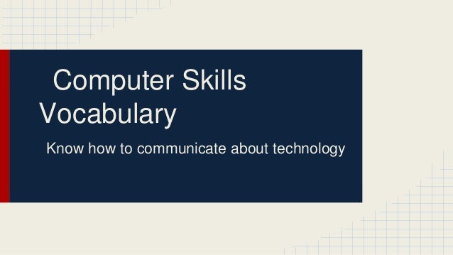 what are computer skills
