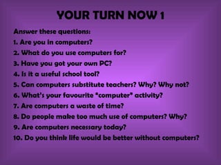 Computers & me | PPT