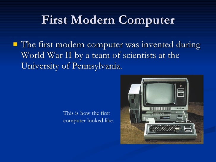 Computers Now And Then