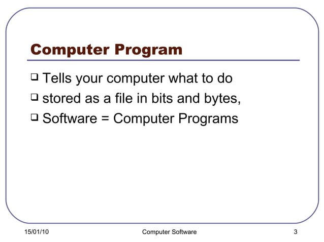Computer Software | PPT | Operating Systems | Computer Software and ...