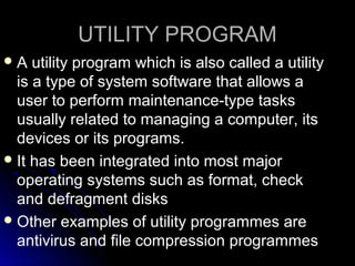 Computer software (Introduction to OS) | PPT