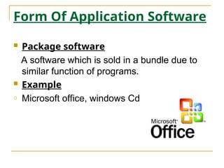 Computer Software | System software | Application software | PPT
