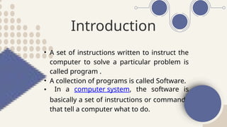 Computer Collection Are Called Computer Program Computer Software Class 8 Computer Lesson.pptx