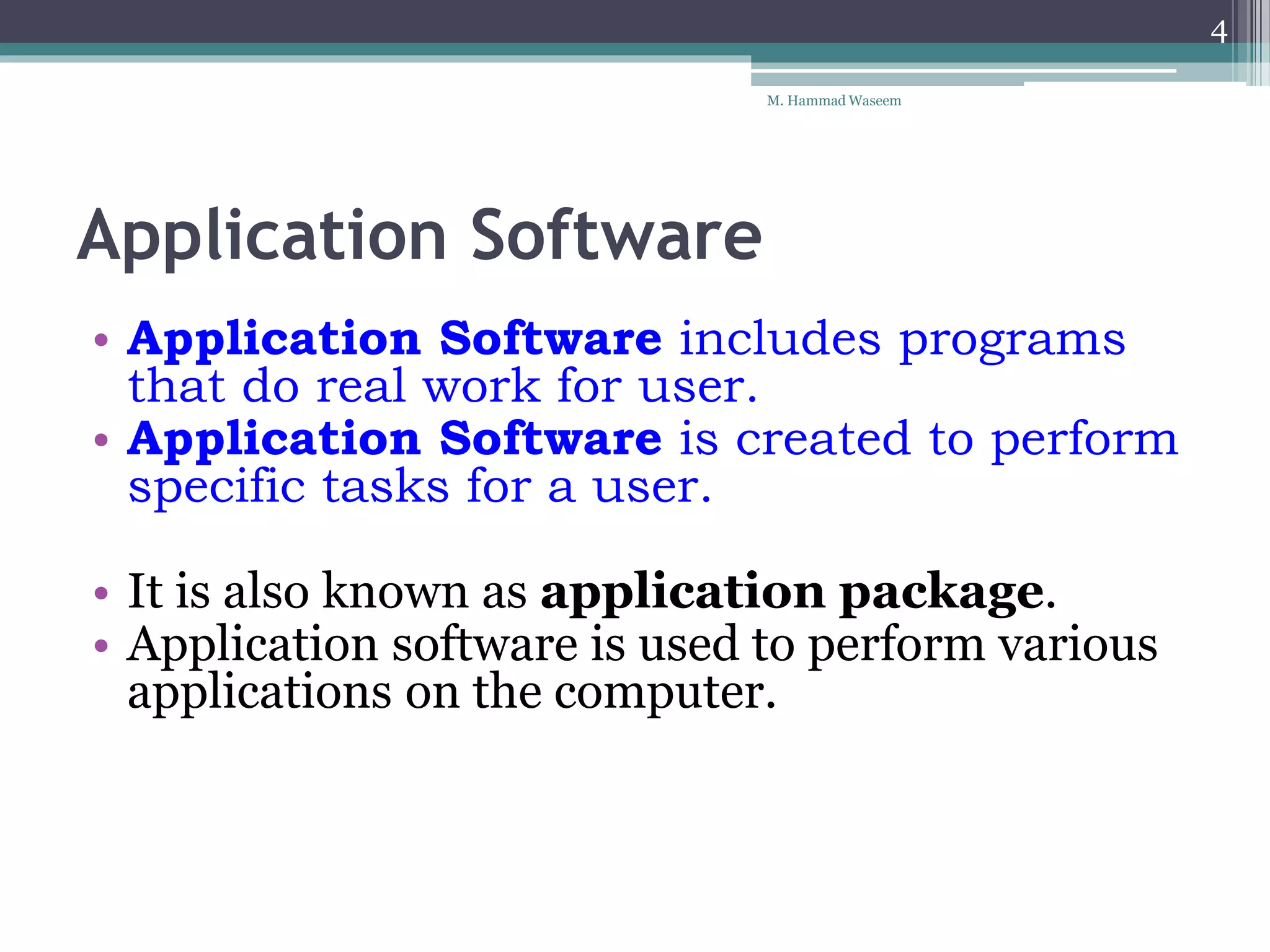 Computer Software & its Types | PPTX | Operating Systems | Computer ...