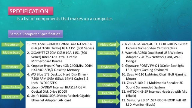 Computer specifications