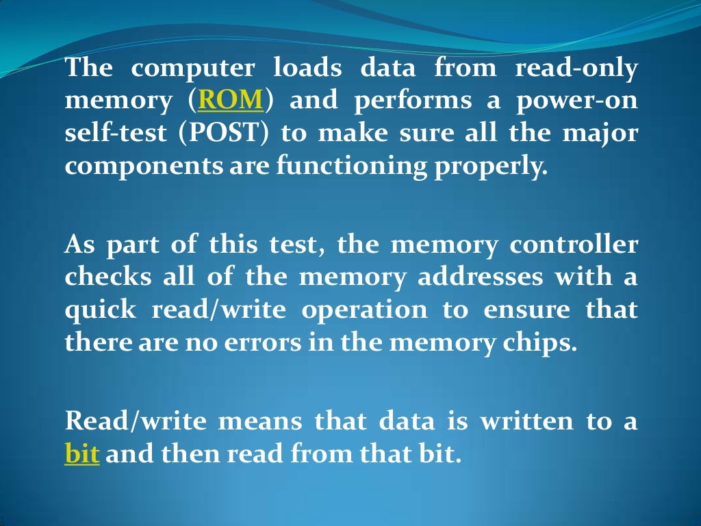 Computer start up process