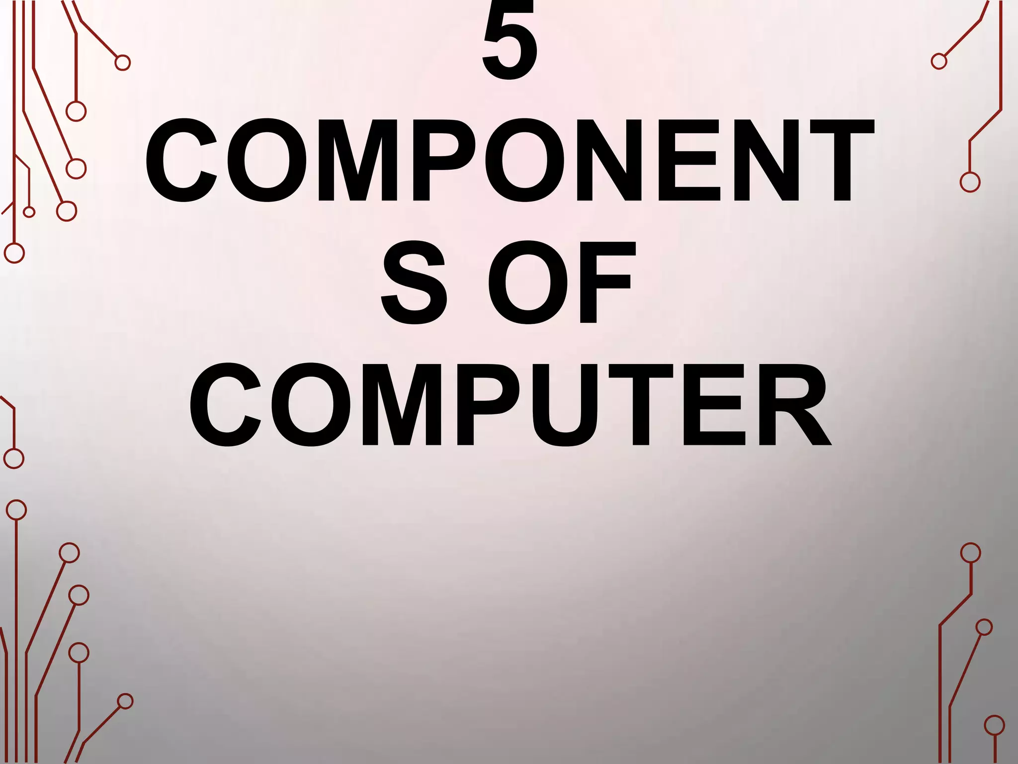 5
COMPONENT
S OF
COMPUTER