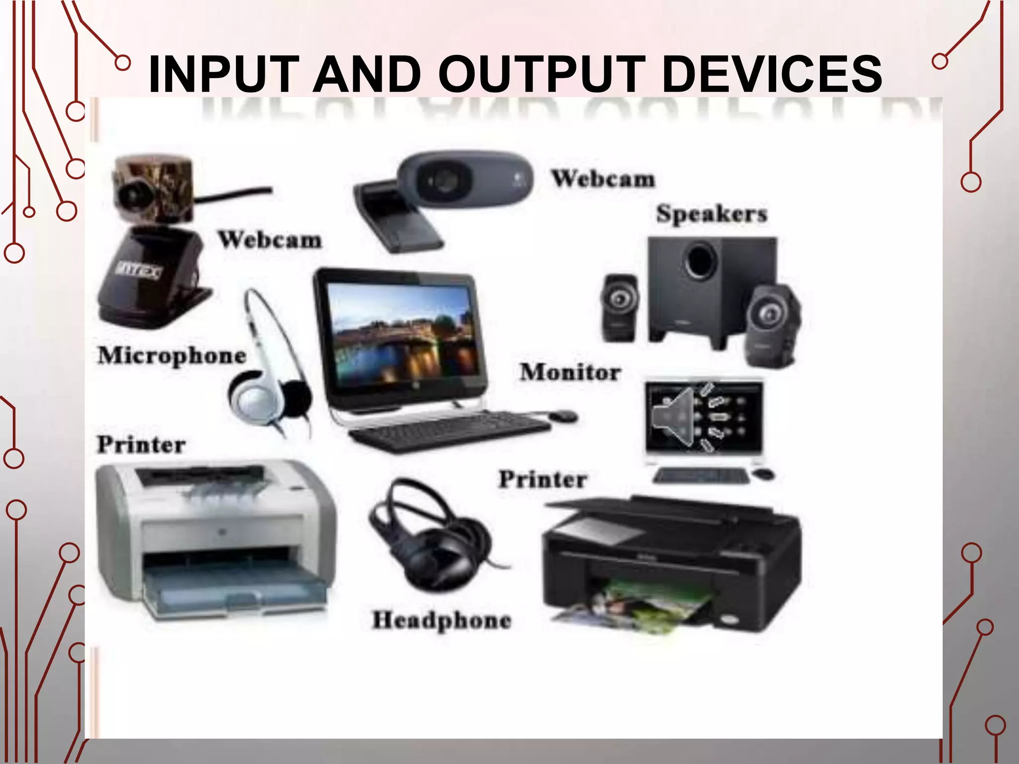 INPUT AND OUTPUT DEVICES