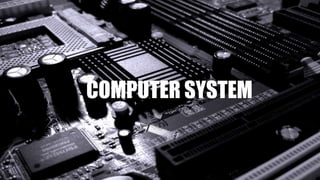 COMPUTER SYSTEM •
 