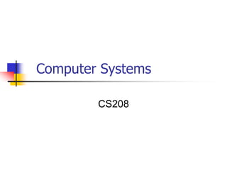 Computer Systems
CS208
 