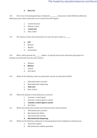 Computer system architecture mcq bank | PDF