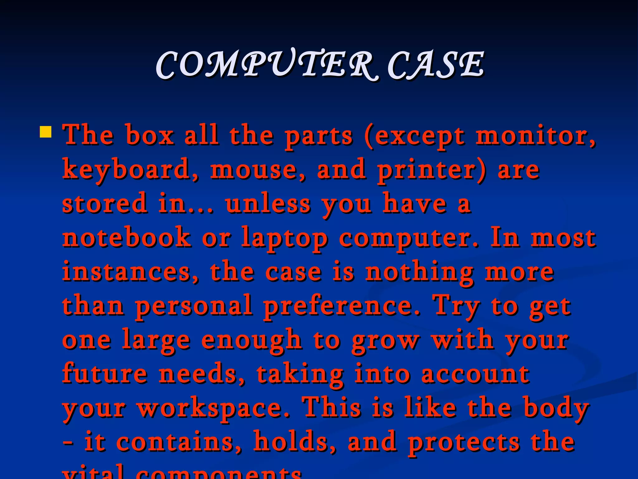 Computer system component breakdown | PPT | Data Storage and ...