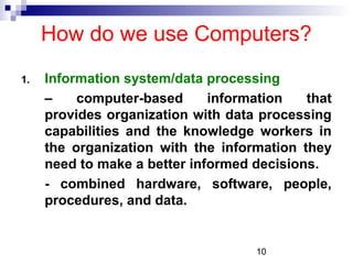 Using Data Through Computer Computer systemconcepts | PPT