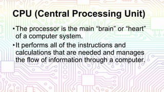 Computer system, devices and peripherals | PPTX