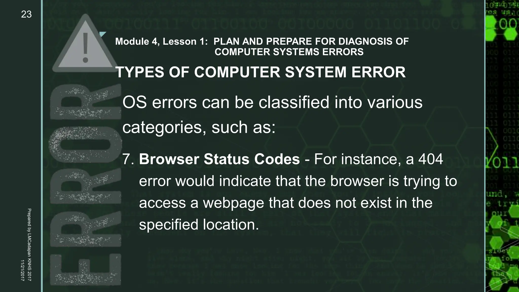 computer system error.pdf | Operating Systems | Computer Software and ...