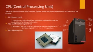 Computer System Overview Lesson 1 Class 11th | PPTX