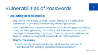 Computer System Security - Authentication | PDF